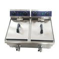 thumbnail image 2 of 20L Electric Deep Fryer Countertop Stainless Steel Double Baskets Deep Fryer 110V, 2 of 12