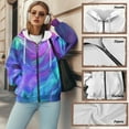 thumbnail image 6 of Renewold Flame Blue Violet Womens Full Zip Oversized Hoodies Long Sleeve Cardigan Fashion Pullover Jackets Loose Fit Sweatshirt Hoodie Graphic Hoodie Trendy Fall Clothing for Leggings, XL, 6 of 7