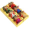 thumbnail image 1 of Juego de 6 campanas navideñas de ratán para decoración de tarros. Afortunado Sencillez, 1 of 4