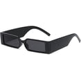 thumbnail image 1 of Gafas de sol rectangulares pequeñas de moda para mujeres y hombres, estilo vintage cuadrado, 1 of 5