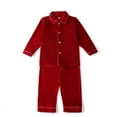 thumbnail image 1 of Conjuntos de pijamas familiares a juego de Navidad esenciales para invierno, ropa de dormir para niños y niñas, ropa de encaje de terciopelo rojo para niños, traje para bebés, 1 of 4