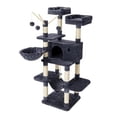 thumbnail image 2 of FEANDREA Cat Tree, Large Cat Tower, 64.6 Inches Cat Activity Center Cat Condo, Smoky Gray, 2 of 8