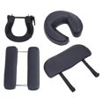 thumbnail image 1 of Mesa de con soporte facial y almohada en forma de U, cómoda de cuero PU con brazo extensible, cojín para cuello y cabeza, soporte para negro, 1 of 8