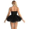 thumbnail image 4 of TiaoBug Women's Swan Lake Ballerina Sequins Tutu Dresses Sleeveless Ballet Leotard Dance Costume Black XXL, 4 of 7