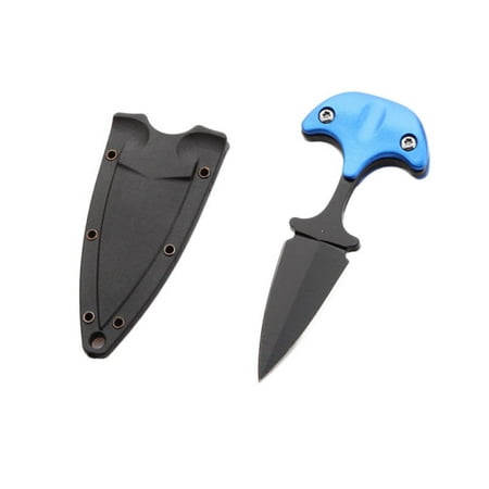 MarinaVida EDC Outdoor Survival Mini Double-edged Dagger Camping Tactical Knife Sheet Metal (Best Metal For Survival Knife)