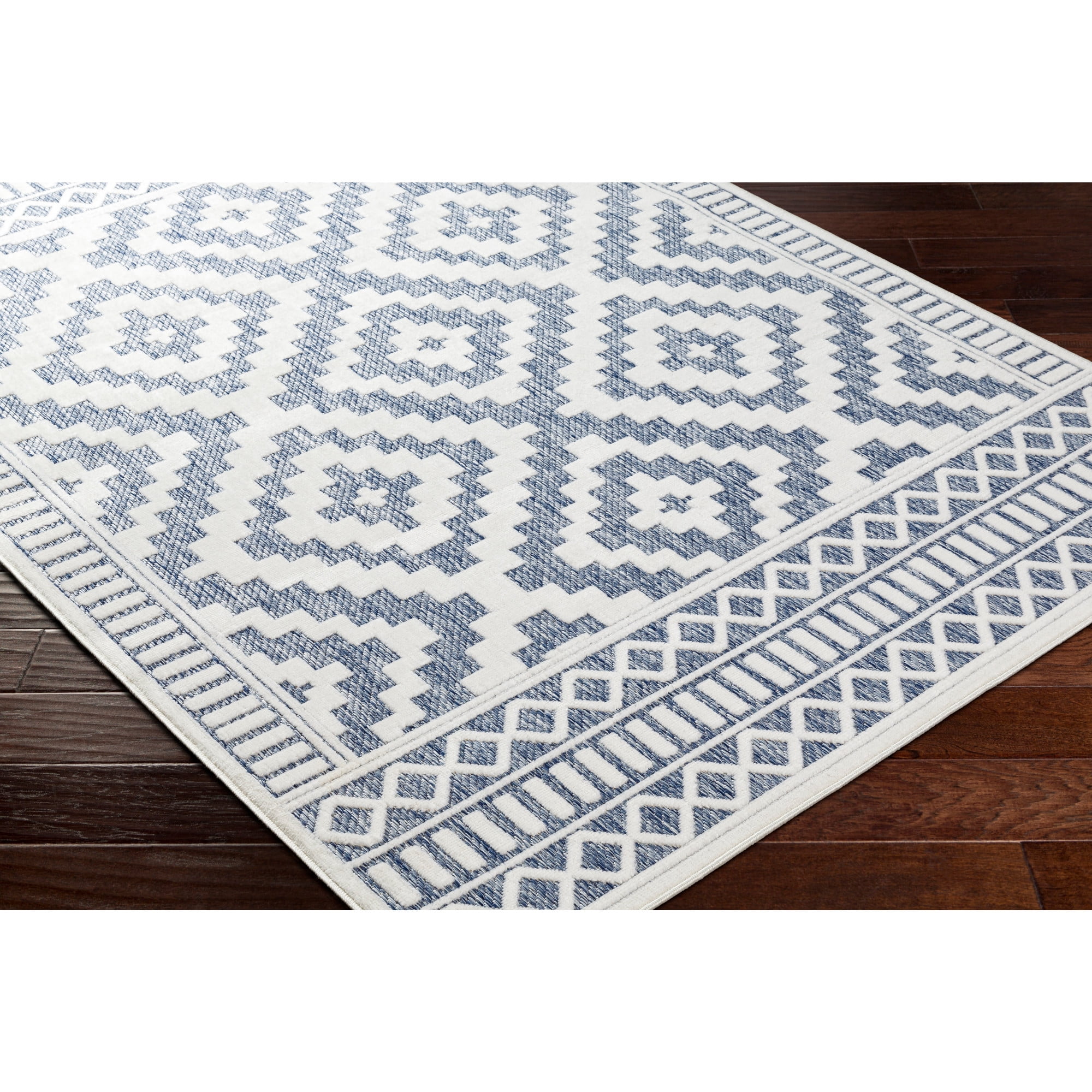 Artistic Weavers  Blue 5' x 8'  Indoor/Outdoor Rectangle Area Rug