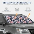 thumbnail image 4 of Daiia Rose Flowers 2PCS Car Windshield Sun Shade, Foldable Sun Shield for Car Front Window, Auto Sun Blocker Visor Protector Universal for Truck SUV Pickup-Large, 4 of 7