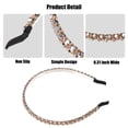thumbnail image 4 of Unique Bargains 1 Pcs 2 Rows Rhinestone Headband Hairband for Women 0.31 Inch Wide Gray, 4 of 7