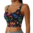 thumbnail image 2 of Pofeuu Animals Under Water Print Sports Bra for Women Sexy Vest Yoga Running Gym Fitness Crop Bras Tops-XX-Large, 2 of 8