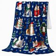 thumbnail image 2 of Playful Festive Winter Cats Snowy Scene Charming Watercolor, Playful Pet Portrait Pattern, Warm Flannel Blanket for Living Room and Bedroom, Cat Lovers Christmas Gift, Pet Lover Home Decor, 2 of 9
