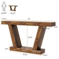 thumbnail image 4 of Gaderth 63 Inch Console Table, 2 Tier Farmhouse Narrow Sofa Table Behind Couch, Extra Long Entryway Table With Storage Shelf for Hallway, Foyer, Living Room, Entrance, Corridor, 4 of 8