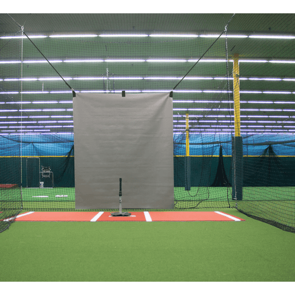 5' x 6' Vinyl Heavy Duty Baseball Batting Cage Backstop (GRAY) - Professional Hitting Facility BACKSTOPS - Since 2004 (GBCC)