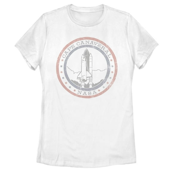 Women's NASA Cape Canaveral Lift Off And Graphic Tee White Medium