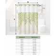 thumbnail image 6 of No Hook Shower Curtain with Snap in Liner, Watercolor Summer Blue Vine Leaves Burlap Texture Hotel Shower Curtains for Bathroom, Washable Shower Curtain Liner Set with Mesh Top Window, 72"x72", 6 of 6