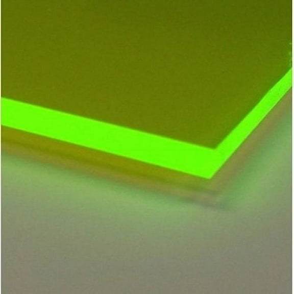 ONE- GREEN # 9093    FLUORESCENT ACRYLIC PLASTIC SHEET 1/8"  24" X 24"