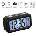 thumbnail image 4 of Reloj despertador, reloj matutino digital electrónico con pantalla LCD grande, retroiluminación, calendario y temperatura, 4 of 5