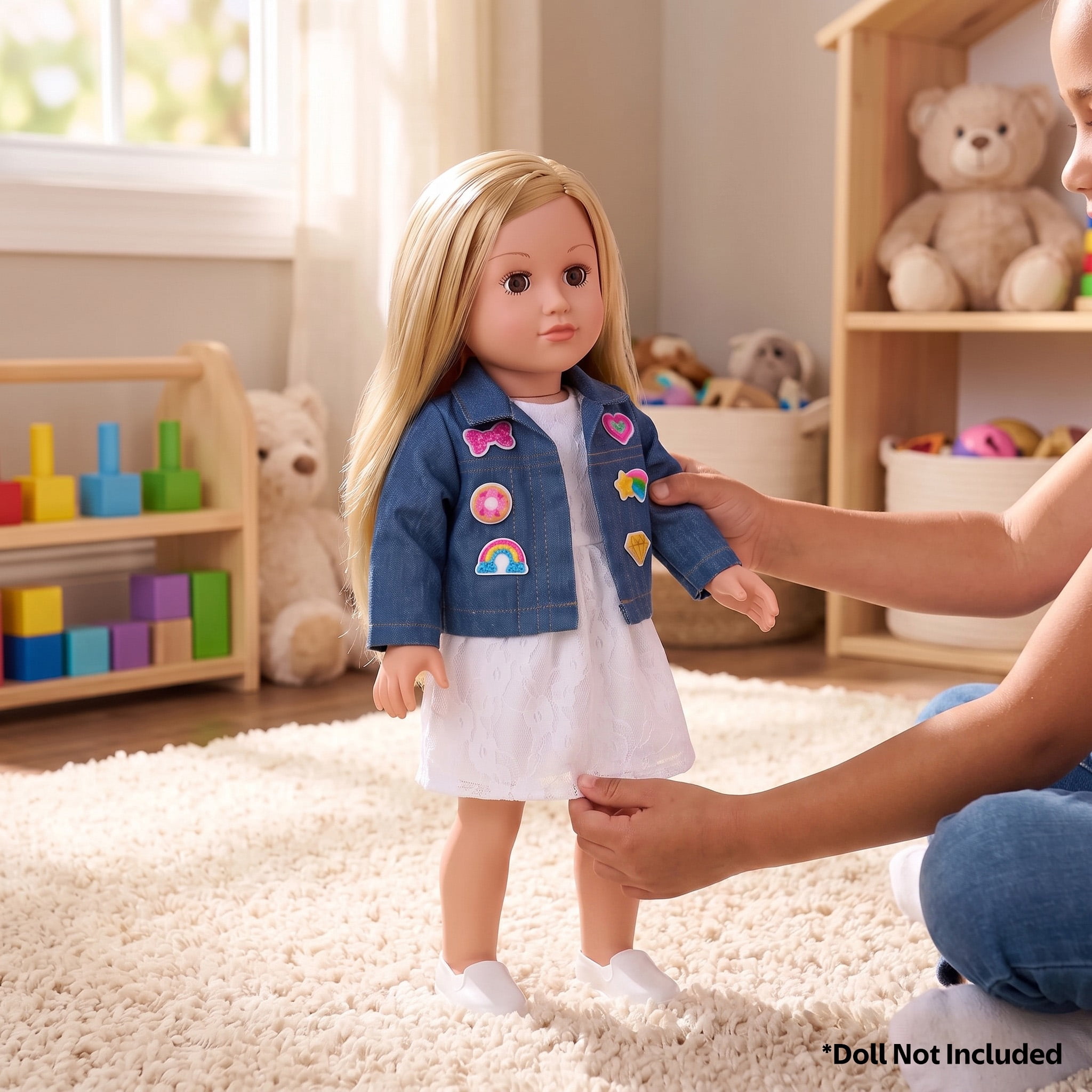 My Life As Denim Jacket Fashion Set for 18-inch Dolls, 12 Piece Collection