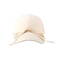 thumbnail image 2 of Sun Visor Hats for Women AURORADY New Bow Baseball Cap for Women's Summer Outdoor Soft Top Casual and Versatile Enhancing Small Sun Baseball Cap, Beige One Size Baseball Caps, 2 of 5