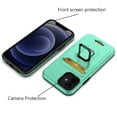 thumbnail image 2 of For Apple iPhone 13 Pro Max (6.7") Wallet Designed with Credit Card Holder & Magnetic Ring Stand Kickstand Hybrid Hard Cover ,Xpm Phone Case [ Teal Mint ], 2 of 6