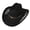 Black, variant on Women Men Embroidery Black Cowgirl Hat Wide Brim Cattle Head Belted Wool Hat Felt Jazz Cap for Party