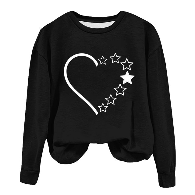 Birdeem Mode Femmes T-Shirt à Manches Longues Col Rond Imprimé Chandail en Molleton Blouse Tops