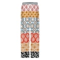 thumbnail image 4 of Water Color Bohemian Pattern Multi Colour Women's Pajamas Pajama Pants Women's Sleepwear Lounge Sleep Bottoms Stretch with Pockets, 4 of 7