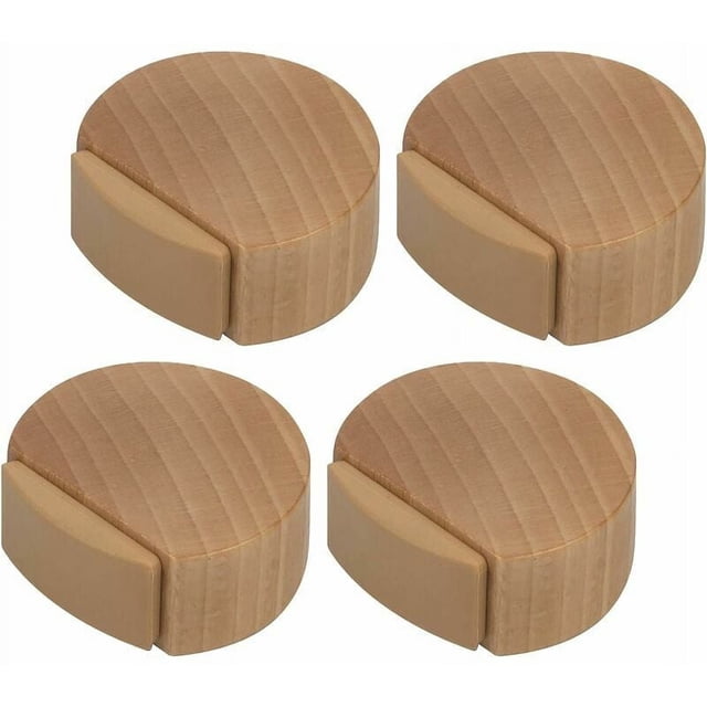 Tope de Puerta Adhesivo Tope de Puerta de Madera para Suelos y Parquet Tope de Puerta Adhesivo Tope de Puerta Discreto y Elegante Juego de 4 Haya