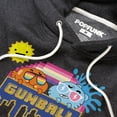 thumbnail image 2 of Amazing World Of Gumball Sunshine Unisex Adult Slim Fit Pull-Over Heather Hoodie, Charcoal, 2X-Large, 2 of 5