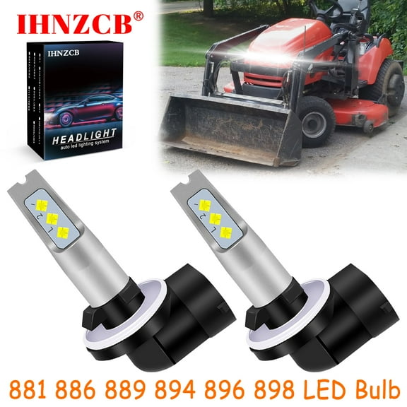 IHNZCB for Massey Simplicity 2924d 2923 2920lc 2920h Legacy 1717649sm Tractor / Lawn Mower LED Headlights Bulb High Low Beam 881 889 White,Y46