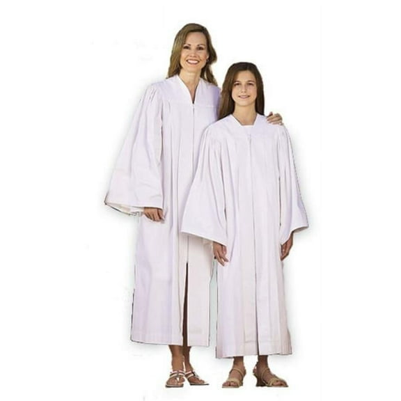 CBCS HD560-XL Adult Baptismal Gown, White - Extra Large