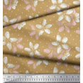 thumbnail image 2 of Soimoi Brown polyester Crepe Fabric Dot & Floral Print Fabric by The Yard 42 Inch Wide, 2 of 3