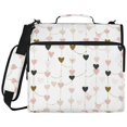 thumbnail image 2 of Zipper Binder with Shoulder Strap 2 inch 3 Ring Waterproof File Folder Organizer Bag 500 Sheet Hearts and String Garland, 2 of 8
