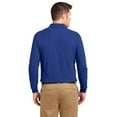 thumbnail image 2 of Port Authority TLK500LS Mens Silk Touch Long Sleeve Polo T-Shirt, Royal - Large Tall, 2 of 2