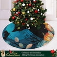 thumbnail image 6 of FMSHPON Happy Halloween Cat Spooky Xmas Christmas Tree Skirt Stand Mat for Holiday Party Decoration Indoor Outdoor 48 inches, 6 of 6