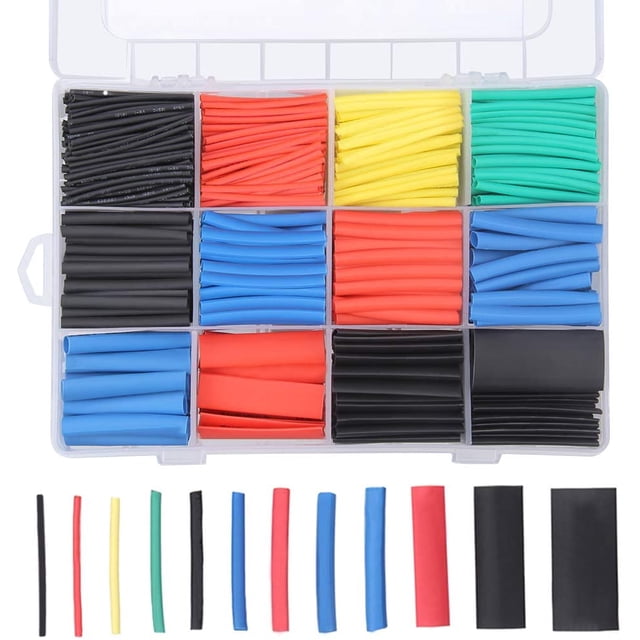 750 piezas de tubos termorretráctiles, aislamiento eléctrico, tubo de cable de envoltura termorretráctil, relación de contracción 2: 1, 5 colores, 12 tamaños Xemadio YQ-0361