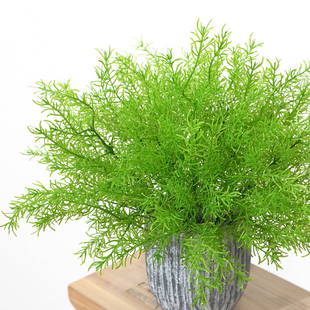 Details about   35 Leaves Artificial Emulation Asparagus Fern Bush Foliage Decor Green Persian 