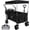 Black, variant on Collapsible Wagon Wagon Cart with Removable Canopy, Heavy Duty Foldable Beach Wagon with All Terrain Wheels and Brake, Adjustable Push Pull Handle, 220LBS Cooler Bag Utility Carts for Outdoor