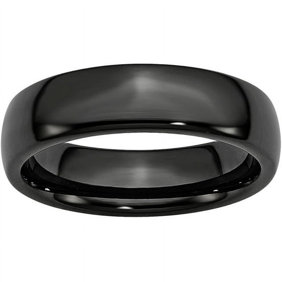 Black Ceramic 6mm Polished Band