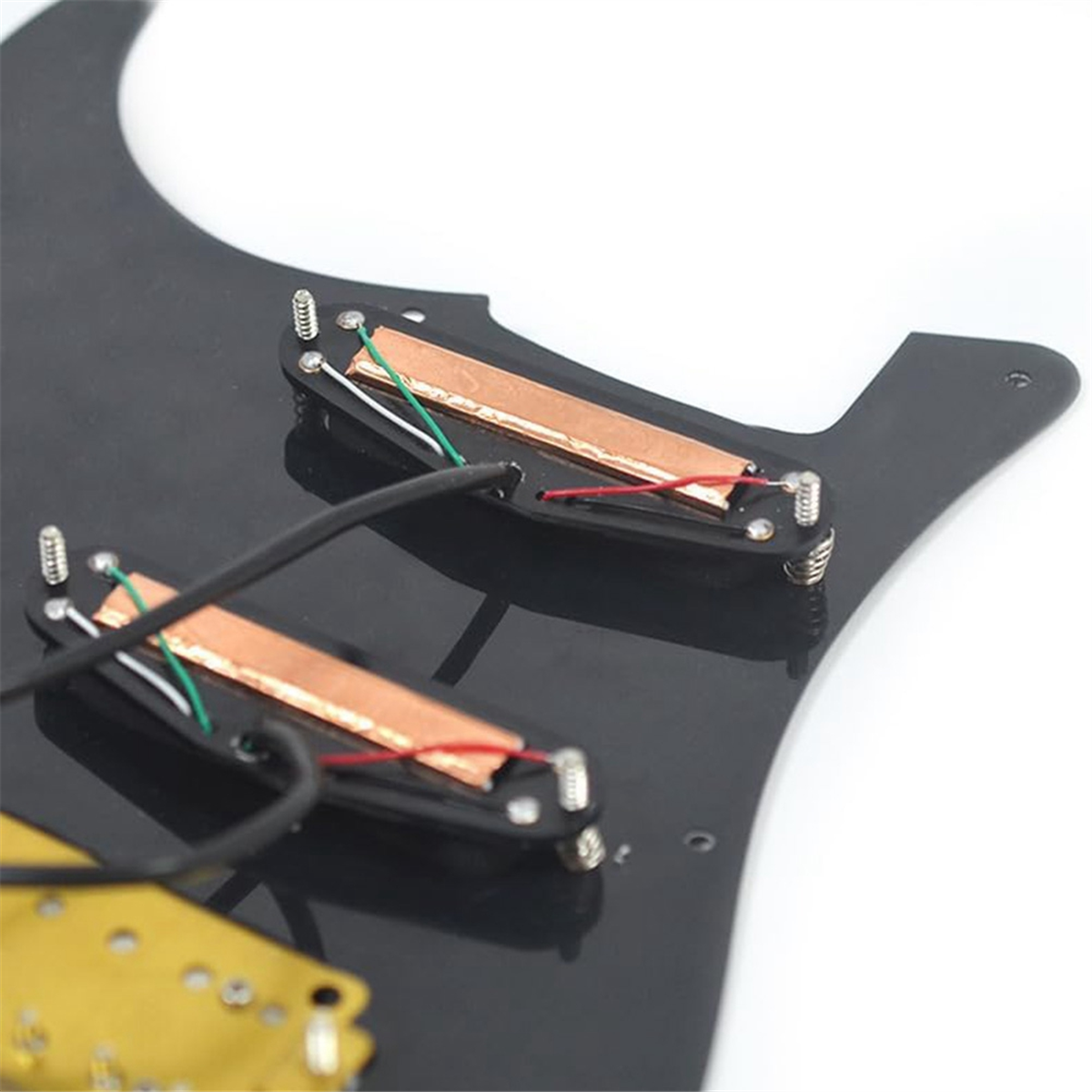 White 3 Ply Electric Guitar Humbucker Left Handed Pickguard Pickup with Singlecut Wiring Loaded Prewired Swith,1 x Electric Guitar Pickguard,White