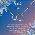 thumbnail image 2 of Anavia Thank You Gift Card, Appreciation Gift for friend, High Quality Stainless Steel Fashion Necklace, Thank you Gift, Gratitude Gift for Her-[Gold Infinity Double Ring, Blue-Orange Gift Card], 2 of 3