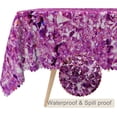 thumbnail image 2 of 60x84inches Purple Bokeh Tablecloth Fantasy Purple Spots Sequin (Not Glitter) Rectangle Table Cloth Washable and Wrinkle Free Fabric Table Cover for Banquet Wedding Birthday Party Decoration, 2 of 7