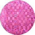 thumbnail image 1 of Ahgly Company Indoor Round Oriental Pink Traditional Area Rugs, 3' Round, 1 of 4