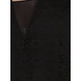 thumbnail image 5 of INSPIRE CHIC Women's Lace V Neck Chiffon Puff Sleeve Dressy Formal Leotard Bodysuit XL Black, 5 of 6