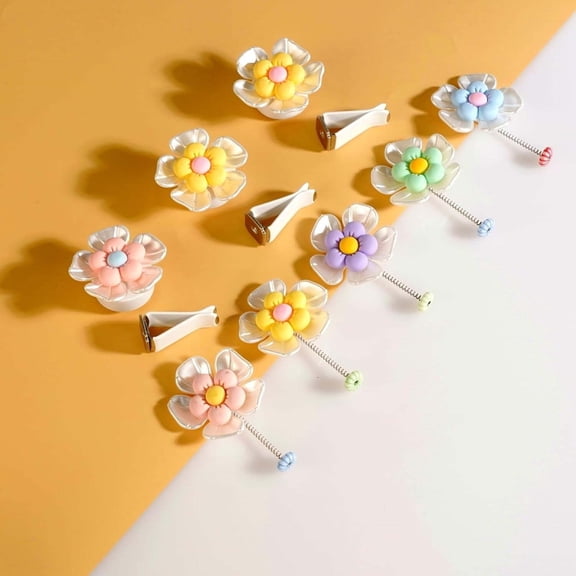 JOR Car Swinging Ornament Cute Flower Car Air Vent Clips Set,Car Accessories Essentials For Women For Cute Girl Car Interior Ornaments Car Decoration Decorative Accessories Car Gifts (5pcs)