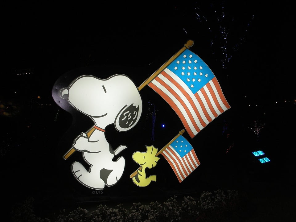 Woodstock Patriotic American Flag Snoopy Patriotism-20 Inch By 30 Inch