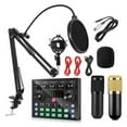 thumbnail image 2 of Condenser Microphone with V8S Live Sound Card(Optional)for Live Streaming,Singing,Gaming, 2 of 7