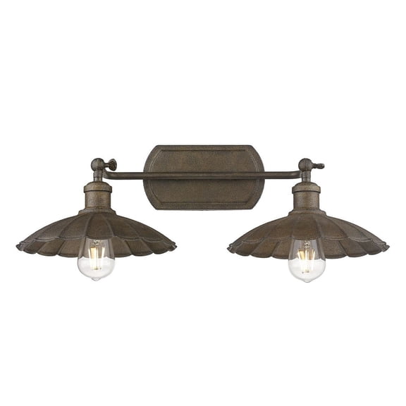 Wry Lighting Clemence 2-light Vanity in Dark Rust