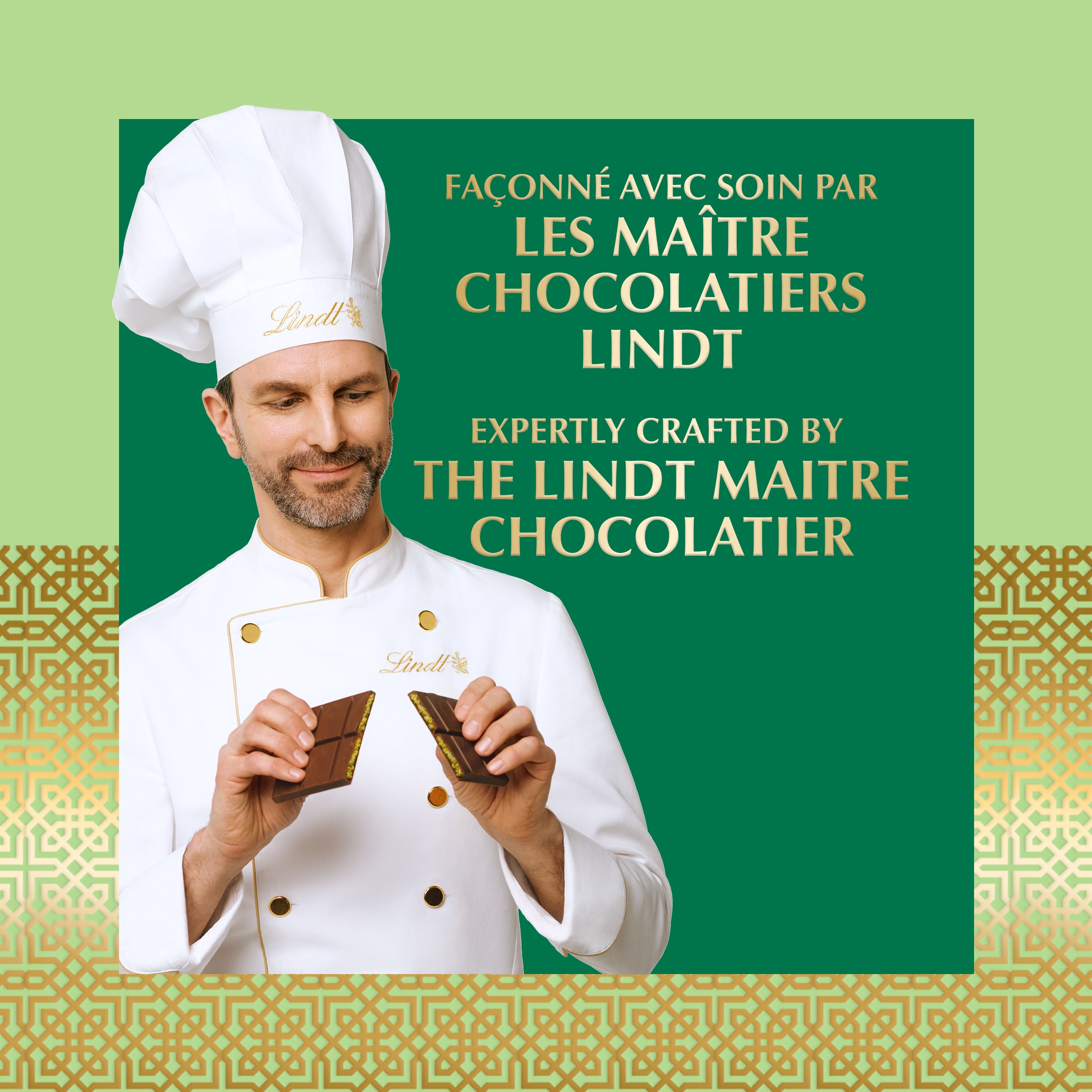Barre de chocolat façon Dubaï de Lindt, 150 g LINDT DUBAI STYLE LAIT