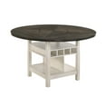 thumbnail image 2 of 7pc Chalk Grey Finish Counter Height Dining Room Set Drop Leaf Table Chairs, 2 of 7