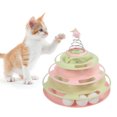 thumbnail image 1 of Interactive Cat Toy Turntable Roller Ball Play Puzzle Kitten Toy With Colorful Balls For Indoor, 1 of 8